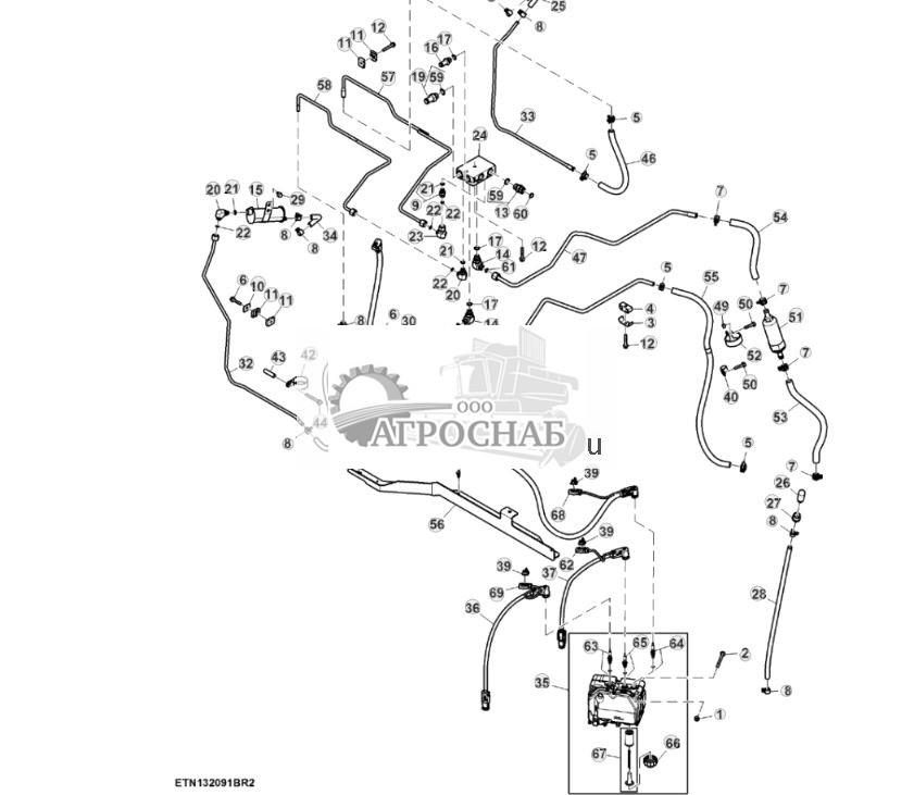 Трубопроводы DEF и насос, двигатель объемом 15,0 л ( - 800140) - ST830448 198.jpg